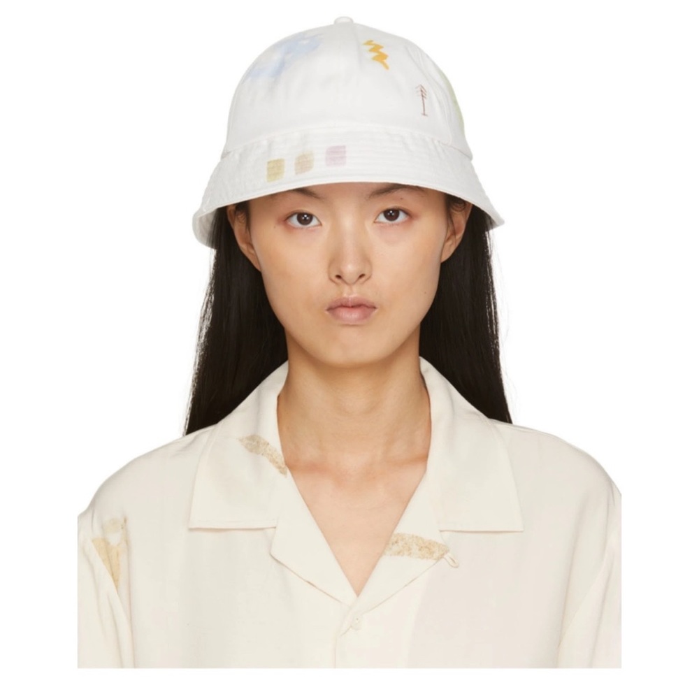 MCQ by Alexander McQueen white bucket hat